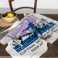Cotton tea towel - TfL Vintage Poster "Cup Final"