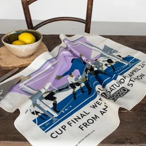 Cotton tea towel - TfL Vintage Poster "Cup Final"