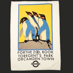 Cotton tea towel - TfL Vintage Poster "For the Zoo..."