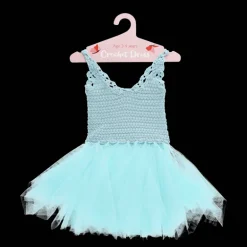 Crochet dress (3-4 years) - Aqua blue