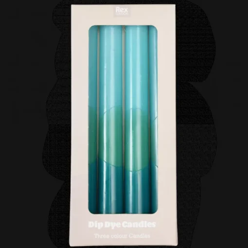 Dip dye candles (set of 4) - Blue