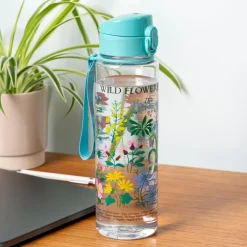 Drinks bottle with push button lid 700ml - Wild Flowers