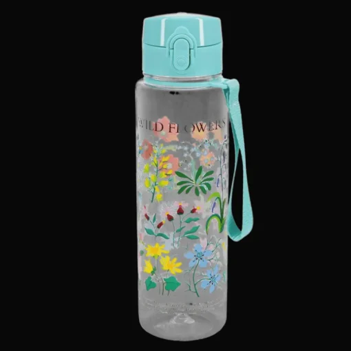 Drinks bottle with push button lid 700ml - Wild Flowers