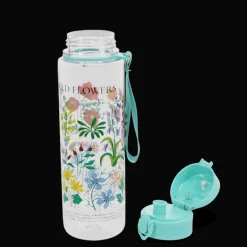 Drinks bottle with push button lid 700ml - Wild Flowers