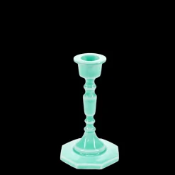 Enamel candlestick (13cm) - Aqua