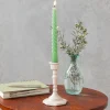 Enamel candlestick (13cm) - Soft pink
