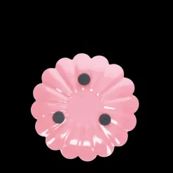 Enamel flat flower candle holder - Pink