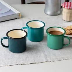 Enamel mug 350ml - Dark green