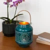 Enamel tealight lantern - Blue