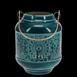 Enamel tealight lantern - Blue