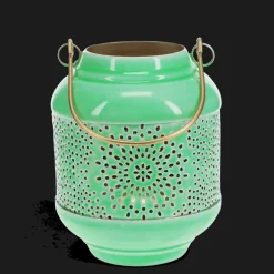 Enamel tealight lantern - Green