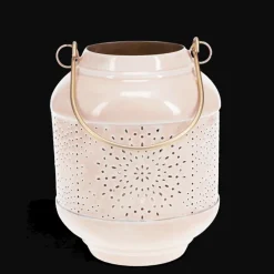 Enamel tealight lantern - Soft pink