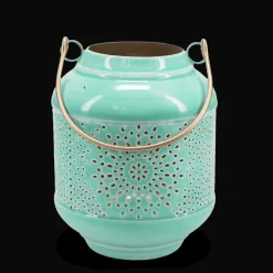 Enamel tealight lantern - Aqua
