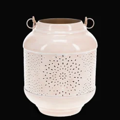 Enamel tealight lantern - Soft pink