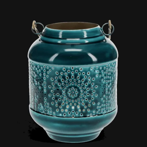 Enamel tealight lantern - Blue
