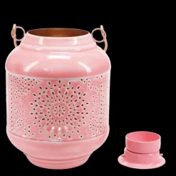 Enamel tealight lantern - Pink
