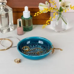 Enamel trinket dish - Blue