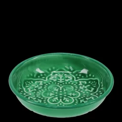 Enamel trinket dish - Dark green