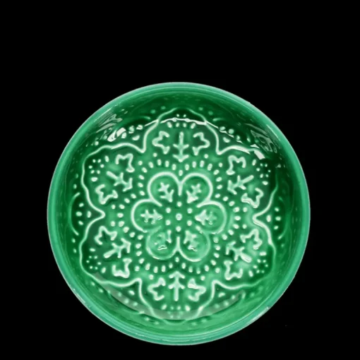 Enamel trinket dish - Dark green