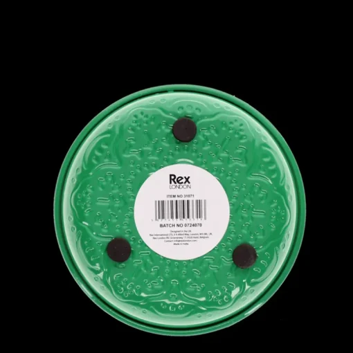 Enamel trinket dish - Dark green