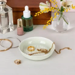 Enamel trinket dish - Light Grey