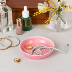 Enamel trinket dish - Pink
