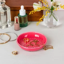 Enamel trinket dish - Vibrant pink