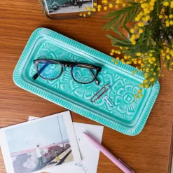 Enamel trinket tray - Aqua
