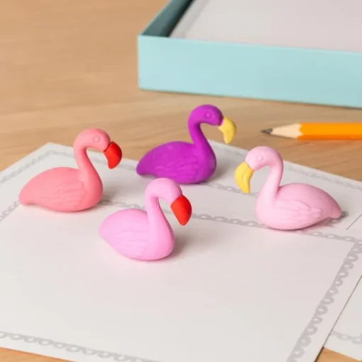 Erasers (set of 4) - Flamingoes