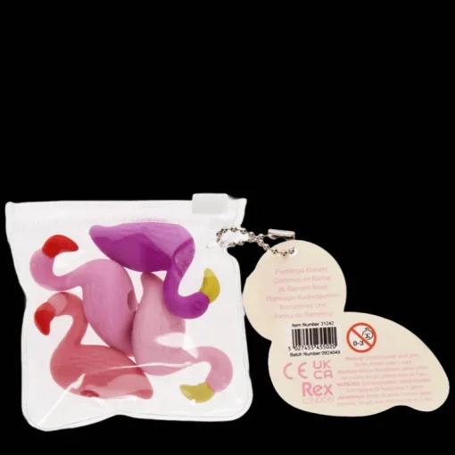 Erasers (set of 4) - Flamingoes