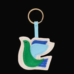 Faux leather keyring - Bird