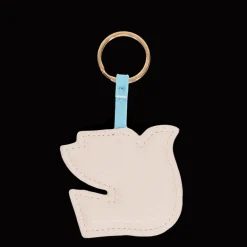 Faux leather keyring - Bird