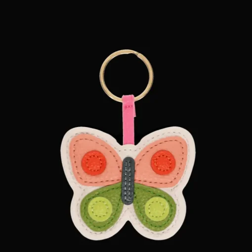 Faux leather keyring - Butterfly
