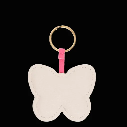 Faux leather keyring - Butterfly