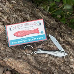 Fish shaped pocket knife keyring - Spirit of Adventure