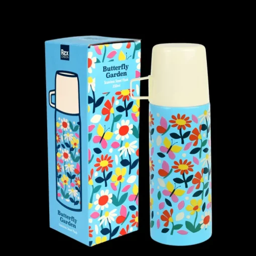 Flask and cup 350ml - Butterfly Garden