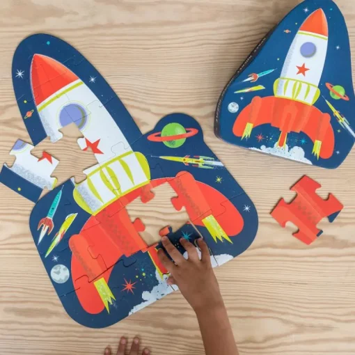 Floor puzzle - Space Age rocket