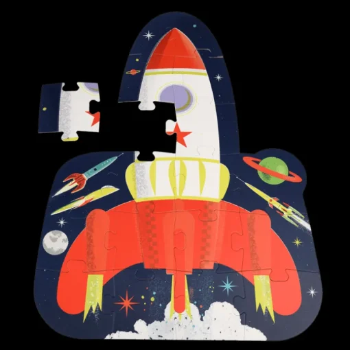 Floor puzzle - Space Age rocket