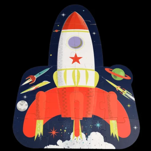 Floor puzzle - Space Age rocket