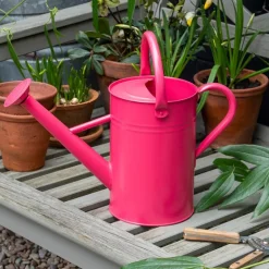 Galvanised steel watering can 4.5L - Red