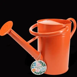 Galvanised steel watering can 4.5L - Orange