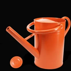 Galvanised steel watering can 4.5L - Orange