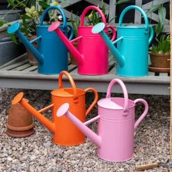 Galvanised steel watering can 4.5L - Aqua