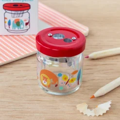 Glass jar pencil sharpener - Wild Wonders