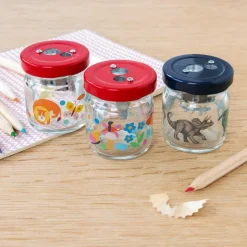 Glass jar pencil sharpener - Fairies in the Garden