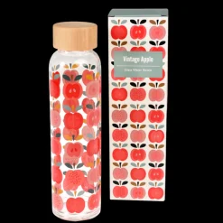 Glass water bottle 420ml - Vintage Apple