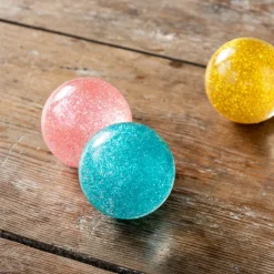 Glitter bouncy ball - Blue owl