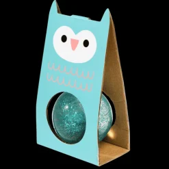 Glitter bouncy ball - Blue owl