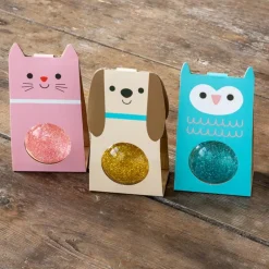 Glitter bouncy ball - Blue owl