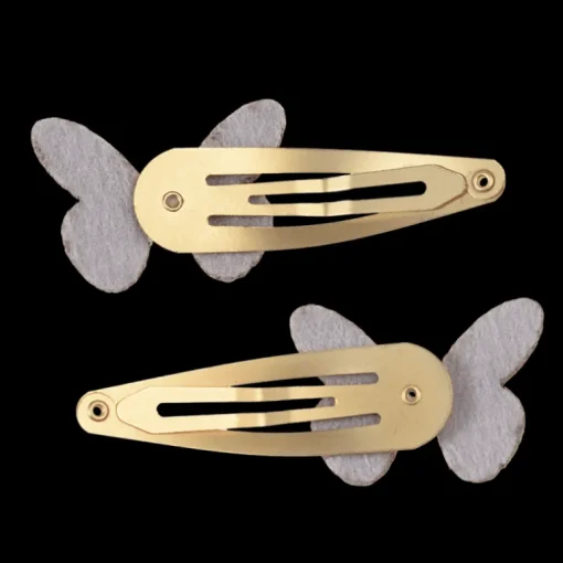 Glitter hair clips (set of 2) - Fairies in the Garden butterfly